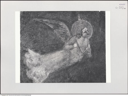 Vorderseite von Pedicini, Luciano [https://www.deutsche-digitale-bibliothek.de/content/lizenzen/rv-ez/] Kreuzigung mit Heiligen Maria, Johannes, Magdalena und Engeln - Detail: Engel (unten links), bh532629_recto. Foto: Pedicini, Luciano.