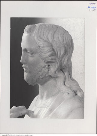 Vorderseite von Pedicini, Luciano [https://www.deutsche-digitale-bibliothek.de/content/lizenzen/rv-ez/] Statuen des HochaltarsApostel - Detail: Kopf (Profil, links), bh532635_recto. Foto: Pedicini, Luciano.