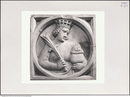 Vorderseite von Pedicini, Luciano [https://www.deutsche-digitale-bibliothek.de/content/lizenzen/rv-ez/] Sarkophagrelief - Linke Schmalseite: Heilige Lucia, bh532655_recto. Foto: Pedicini, Luciano.