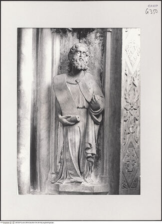 Vorderseite von Pedicini, Luciano [https://www.deutsche-digitale-bibliothek.de/content/lizenzen/rv-ez/] Grabmal des Königs Robert I.Heiligen und Propheten - Pfeiler, Detail: Prophet, bh532674_recto. Foto: Pedicini, Luciano.