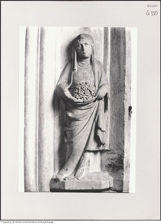 Vorderseite von Pedicini, Luciano [https://www.deutsche-digitale-bibliothek.de/content/lizenzen/rv-ez/] Grabmal des Königs Robert I.Heiligen und Propheten - Pfeiler, Detail: Heilige, bh532694_recto. Foto: Pedicini, Luciano.