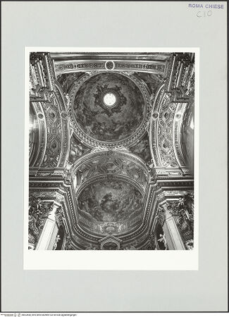 Vorderseite von Sopr. BAS ROMA [https://www.deutsche-digitale-bibliothek.de/content/lizenzen/rv-ez/] Santa Maria in VallicellaVierung - Kuppel und Chorgewölbe, bh533568_recto. Foto.