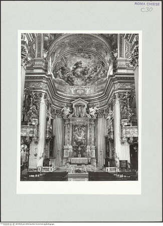 Vorderseite von Sopr. BAS ROMA [https://www.deutsche-digitale-bibliothek.de/content/lizenzen/rv-ez/] Santa Maria in VallicellaCappella Maggiore - , bh533569_recto. Foto.