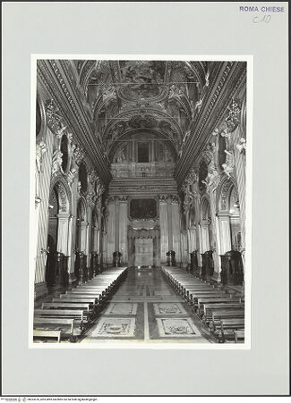 Vorderseite von Sopr. BAS ROMA [https://www.deutsche-digitale-bibliothek.de/content/lizenzen/rv-ez/] Santa Maria in VallicellaMittelschiff - , bh533570_recto. Foto.