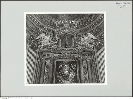 Vorderseite von Sopr. BAS ROMA [https://www.deutsche-digitale-bibliothek.de/content/lizenzen/rv-ez/] Hochaltar von Santa Maria in Vallicella - Detail, bh533575_recto. Foto.