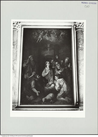 Vorderseite von Sopr. BAS ROMA [https://www.deutsche-digitale-bibliothek.de/content/lizenzen/rv-ez/] Anbetung der Hirten - , bh533608_recto. Foto.