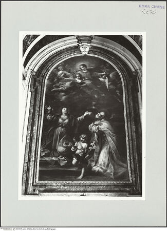 Vorderseite von Sopr. BAS ROMA [https://www.deutsche-digitale-bibliothek.de/content/lizenzen/rv-ez/] Die heilige Cäcilia in Ekstase mit dem heiligen Filippo Neri - , bh533621_recto. Foto.