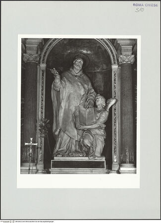 Vorderseite von Sopr. BAS ROMA [https://www.deutsche-digitale-bibliothek.de/content/lizenzen/rv-ez/] Der heilige Filippo Neri und ein Engel - , bh533625_recto. Foto.