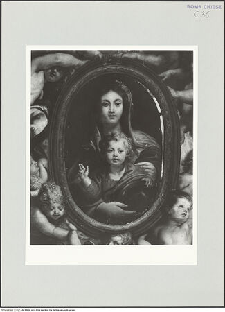 Vorderseite von Sopr. BAS ROMA [https://www.deutsche-digitale-bibliothek.de/content/lizenzen/rv-ez/] Hochaltar von Santa Maria in VallicellaMuttergottes mit Christuskind - , bh533626_recto. Foto.