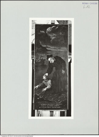 Vorderseite von Sopr. BAS ROMA [https://www.deutsche-digitale-bibliothek.de/content/lizenzen/rv-ez/] Szenen aus dem Leben des heiligen Filippo NeriDer heilige Filippo rettet einen Schiffbrüchigen - , bh533791_recto. Foto.