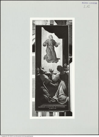 Vorderseite von Sopr. BAS ROMA [https://www.deutsche-digitale-bibliothek.de/content/lizenzen/rv-ez/] Szenen aus dem Leben des heiligen Filippo NeriDer heilige Filippo wird in Ekstase von der Erde empor gehoben - , bh533814_recto. Foto.