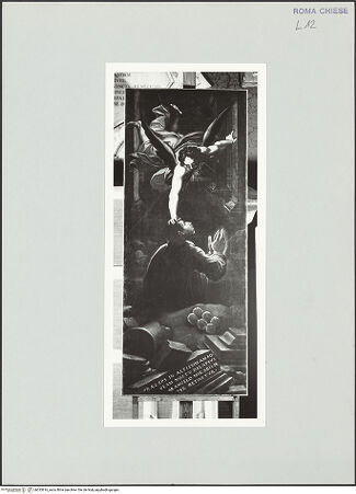 Vorderseite von Sopr. BAS ROMA [https://www.deutsche-digitale-bibliothek.de/content/lizenzen/rv-ez/] Szenen aus dem Leben des heiligen Filippo NeriDer heilige Filippo fällt in eine Grube und wird von einem Engel gerettet - , bh533816_recto. Foto.