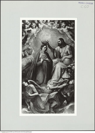 Vorderseite von Sopr. BAS ROMA [https://www.deutsche-digitale-bibliothek.de/content/lizenzen/rv-ez/] Marienkrönung - , bh533827_recto. Foto.