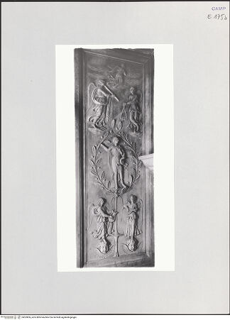 Vorderseite von Sopr. BAS NA [https://www.deutsche-digitale-bibliothek.de/content/lizenzen/rv-ez/] Dekoration der WändeWandtafeln - Tafel 1 (Prudentia? und musizierende Engel), bh533856_recto. Foto.