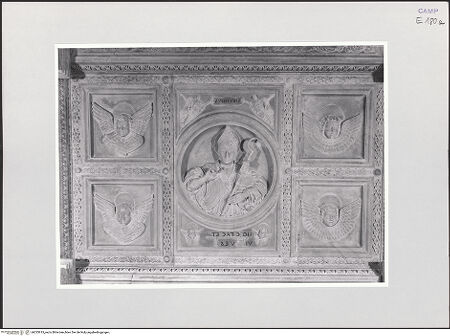 Vorderseite von Sopr. BAS NA [https://www.deutsche-digitale-bibliothek.de/content/lizenzen/rv-ez/] DeckenkassettierungHeufebius von Neapel - Gesamtansicht, bh533913_recto. Foto.