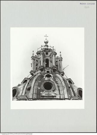 Vorderseite von Sopr. BAS ROMA [https://www.deutsche-digitale-bibliothek.de/content/lizenzen/rv-ez/] Santa Maria di Loreto - Außenansicht der Kuppel, bh533952_recto. Foto.