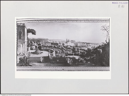 Vorderseite von Sopr. BAS ROMA [https://www.deutsche-digitale-bibliothek.de/content/lizenzen/rv-ez/] Vedute von Marino von der Villa Belpoggio aus - , bh533995_recto. Foto.