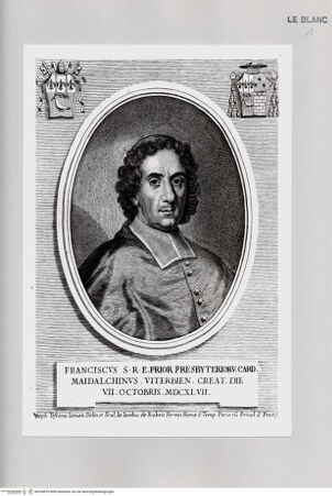 Vorderseite von Istituto Nazionale per la Grafica [http://creativecommons.org/publicdomain/mark/1.0/] Bildnis des Kardinals Francesco Maidalchini 1647 - , bh534076. Foto.