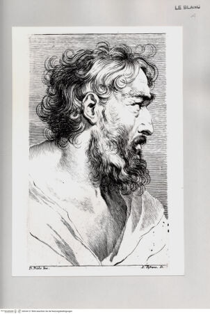 Vorderseite von Istituto Nazionale per la Grafica [http://creativecommons.org/publicdomain/mark/1.0/] Kopfstudie eines alten Mannes mit Bart - , bh534127. Foto.