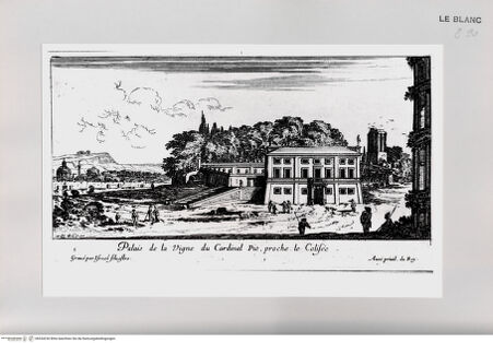Vorderseite von Istituto Nazionale per la Grafica [http://creativecommons.org/publicdomain/mark/1.0/] Vues d'Italie.Tafel 5: Palais de la Vigne du Cardinal Pie, ... - , bh534230. Foto.