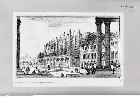 Vorderseite von Istituto Nazionale per la Grafica [http://creativecommons.org/publicdomain/mark/1.0/] Les Jardins et les Fontaines de Rome.Tafel (10): Vigna de Medici - , bh534233. Foto.