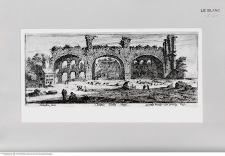 Vorderseite von Istituto Nazionale per la Grafica [http://creativecommons.org/publicdomain/mark/1.0/] Antiche e moderne vedute di Roma.Tafel ( ): Tempio Della Pace. - , bh534245. Foto.