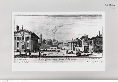 Vorderseite von Istituto Nazionale per la Grafica [http://creativecommons.org/publicdomain/mark/1.0/] Vues de Rome et de Venise.Tafel 4: Scola greca overo bocca della venta - , bh534254. Foto.
