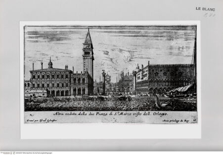 Vorderseite von Istituto Nazionale per la Grafica [http://creativecommons.org/publicdomain/mark/1.0/] Vues de Rome et de Venise.Tafel 10: Altra veduta della due Piazza di S.t Marco ... - , bh534257. Foto.