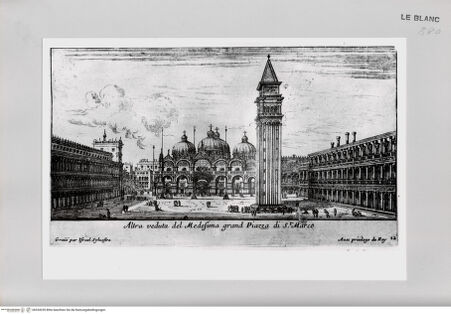Vorderseite von Istituto Nazionale per la Grafica [http://creativecommons.org/publicdomain/mark/1.0/] Vues de Rome et de Venise.Tafel 12: Altra veduta del Medesima grand Piazza di S.t Marco - , bh534259. Foto.