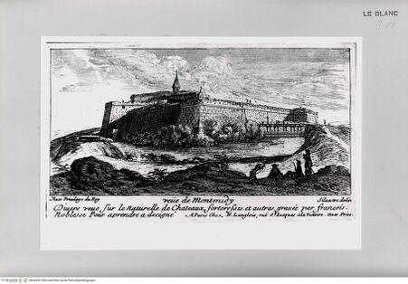 Vorderseite von Istituto Nazionale per la Grafica [http://creativecommons.org/publicdomain/mark/1.0/] Leçons Données aux Pages du Roy, Par Le S.r Silvestre, ...Tafel ( ): Veue de Montmidy - , bh534262. Foto.