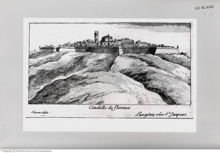 Vorderseite von Istituto Nazionale per la Grafica [http://creativecommons.org/publicdomain/mark/1.0/] Leçons Données aux Pages du Roy, Par Le S.r Silvestre, ...Tafel ( ): Citadelle de Florence - , bh534265. Foto.