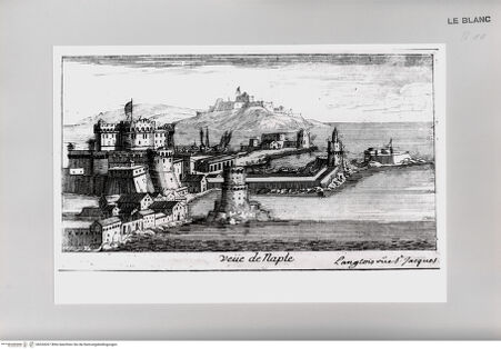 Vorderseite von Istituto Nazionale per la Grafica [http://creativecommons.org/publicdomain/mark/1.0/] Leçons Données aux Pages du Roy, Par Le S.r Silvestre, ...Tafel ( ): Veue de Naple - , bh534267. Foto.