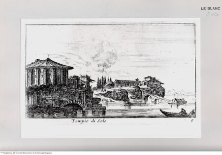 Vorderseite von Istituto Nazionale per la Grafica [http://creativecommons.org/publicdomain/mark/1.0/] Vues de France et d'ItalieTafel 9: Tempio di Sole - , bh534306. Foto.