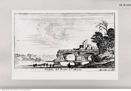 Vorderseite von Istituto Nazionale per la Grafica [http://creativecommons.org/publicdomain/mark/1.0/] Vues de France et d'ItalieTafel 12: Veduta del Ponte S.te Maria - , bh534307. Foto.