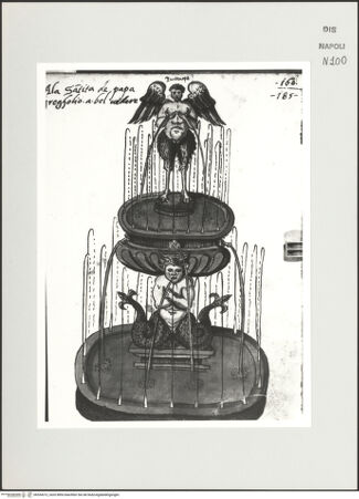 Vorderseite von Bibliotheca Hertziana [http://creativecommons.org/publicdomain/mark/1.0/] Scritti e disegniBrunnen mit Triton und Sirene "Parthenope" - , bh534312_recto. Foto: D'Onofrio, Cesare.