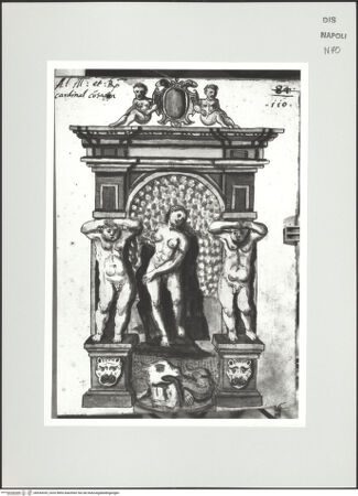 Vorderseite von Bibliotheca Hertziana [http://creativecommons.org/publicdomain/mark/1.0/] Scritti e disegniWandbrunnen mit Andromeda ? - , bh534335_recto. Foto: D'Onofrio, Cesare.