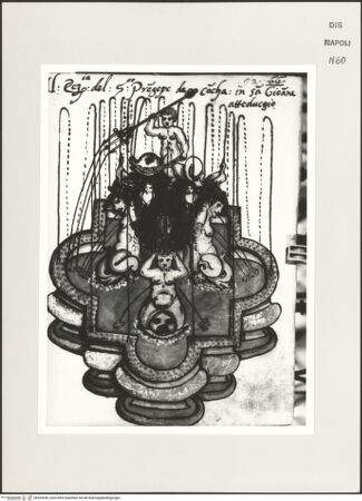 Vorderseite von Bibliotheca Hertziana [http://creativecommons.org/publicdomain/mark/1.0/] Scritti e disegniBrunnen mit Tritonen sowie einem Knaben mit Dreizack in Begleitung von Vögeln - , bh534345_recto. Foto: D'Onofrio, Cesare.