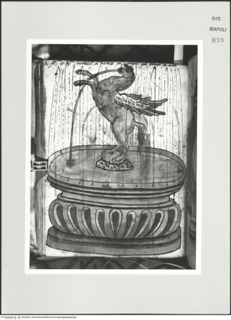 Vorderseite von Bibliotheca Hertziana [http://creativecommons.org/publicdomain/mark/1.0/] Scritti e disegniBrunnen mit Pegasus - , bh534347_recto. Foto: D'Onofrio, Cesare.