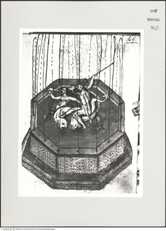 Vorderseite von Bibliotheca Hertziana [http://creativecommons.org/publicdomain/mark/1.0/] Scritti e disegniAchteckiger Brunnen mit Jüngling auf einem Delphin und Meerkentaur - , bh534364_recto. Foto: D'Onofrio, Cesare.