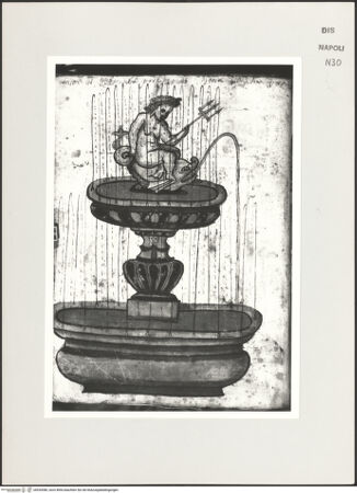 Vorderseite von Bibliotheca Hertziana [http://creativecommons.org/publicdomain/mark/1.0/] Scritti e disegniBrunnen mit einem Knaben auf einem Delphin - , bh534380_recto. Foto: D'Onofrio, Cesare.