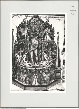 Vorderseite von Bibliotheca Hertziana [http://creativecommons.org/publicdomain/mark/1.0/] Scritti e disegniBrunnen mit Perseus und Andromeda ? - , bh534391_recto. Foto: D'Onofrio, Cesare.