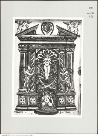 Vorderseite von Bibliotheca Hertziana [http://creativecommons.org/publicdomain/mark/1.0/] Scritti e disegniWandbrunnen mit Arethusa, Nixe und Faunen - , bh534407_recto. Foto: D'Onofrio, Cesare.