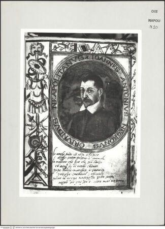 Vorderseite von Bibliotheca Hertziana [http://creativecommons.org/publicdomain/mark/1.0/] Scritti e disegniBildnis des Giovanni Antonio Nigrone - , bh534410_recto. Foto: D'Onofrio, Cesare.