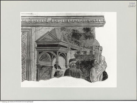 Vorderseite von Foto Marburg [https://www.deutsche-digitale-bibliothek.de/content/lizenzen/rv-ez/] Szenen aus dem Leben des heiligen Bartholomäus - Detail: Bartholomäus wird gehäutet (?), bh534549_recto. Foto: Gloc, Jan.