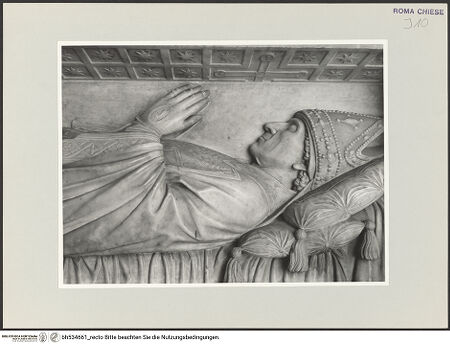 Vorderseite von Vasari [https://www.deutsche-digitale-bibliothek.de/content/lizenzen/rv-ez/] Grabmal des Bischofs Alfonso de Paradinas (+1485) - Detail, Kopf, bh534661_recto. Foto.