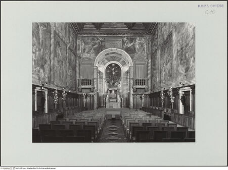 Vorderseite von Bibliotheca Hertziana [https://www.deutsche-digitale-bibliothek.de/content/lizenzen/rv-fz/] Freskenzyklus zur Passion Christi - Blick zum Altar, bh534682_recto. Foto: Malter, Barbara.