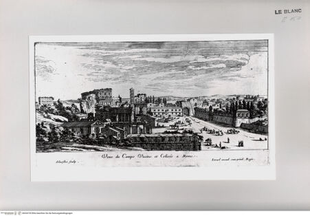 Vorderseite von Istituto Nazionale per la Grafica [http://creativecommons.org/publicdomain/mark/1.0/] Veue du Campo Vacine et Colisée a Rome. - , bh534739. Foto.