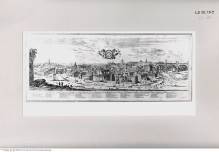 Vorderseite von Istituto Nazionale per la Grafica [http://creativecommons.org/publicdomain/mark/1.0/] Veduta di Campo Vaccino, e duna parte della Città, ... - , bh534746. Foto.