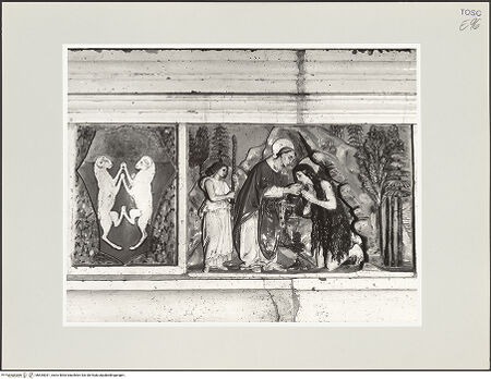 Vorderseite von Foto Marburg [https://www.deutsche-digitale-bibliothek.de/content/lizenzen/rv-ez/] Gottvater, thronende Madonna und HeiligeDie letzte Kommunion der heiligen Maria Magdalena - Gesamtansicht, bh535031_recto. Foto: Haag, Paul.