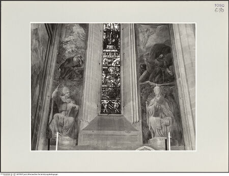 Vorderseite von Foto Marburg [https://www.deutsche-digitale-bibliothek.de/content/lizenzen/rv-fz/] KapellenausmalungDie heiligen Romuald und Franziskus sowie die heiligen Päpste Leo I. und Johannes I. - Gesamtansicht, bh535047_recto. Foto: Gloc, Jan.